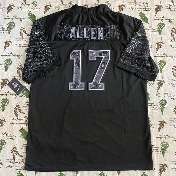 NFL Josh Allen #17 Buffalo Bills Black Reflective Jersey - Picture 1 of 7